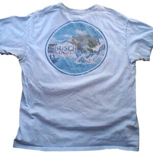 Vintage T-shirt Large Busch Light Beer Largemouth Bass Y2K